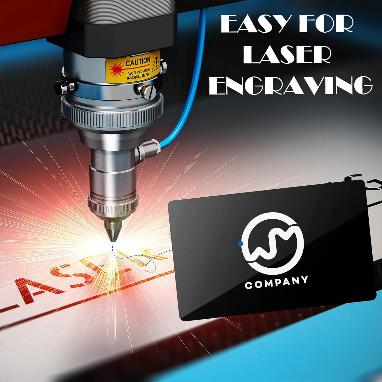 50/250 Pcs Laser Engraving Blanks Aluminum Sheet Laser Engraving Business Card Multipurpose DIY Gift Cards 86 x 54 x 0.21 mm