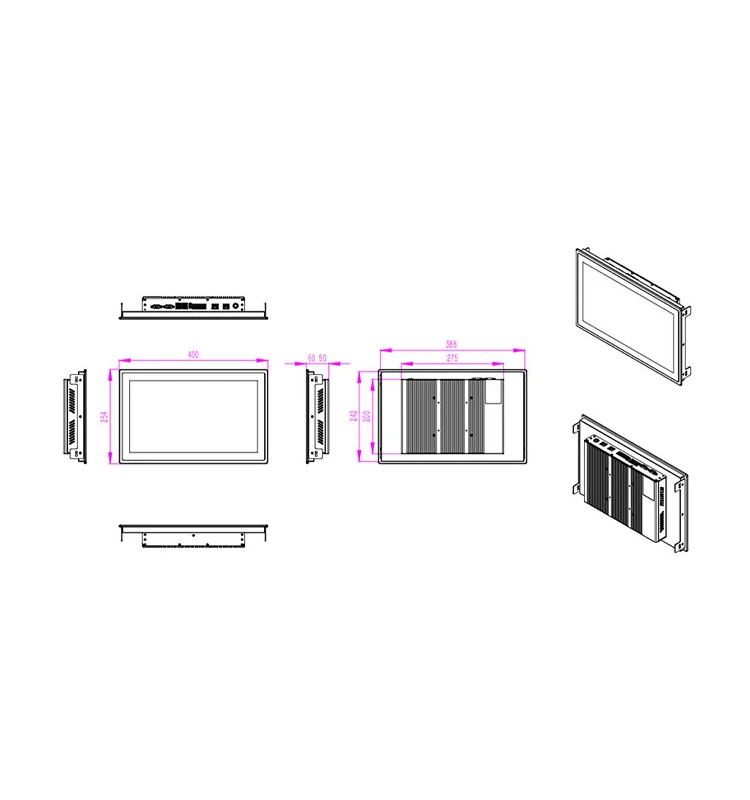 Nuevo modelo de CPU J1900 de 15,6 pulgadas, 1 * DDR3, pantalla táctil LCD, compatible con WIFI/4G/3G, despertador de red, tableta Industrial, ordenador todo en uno