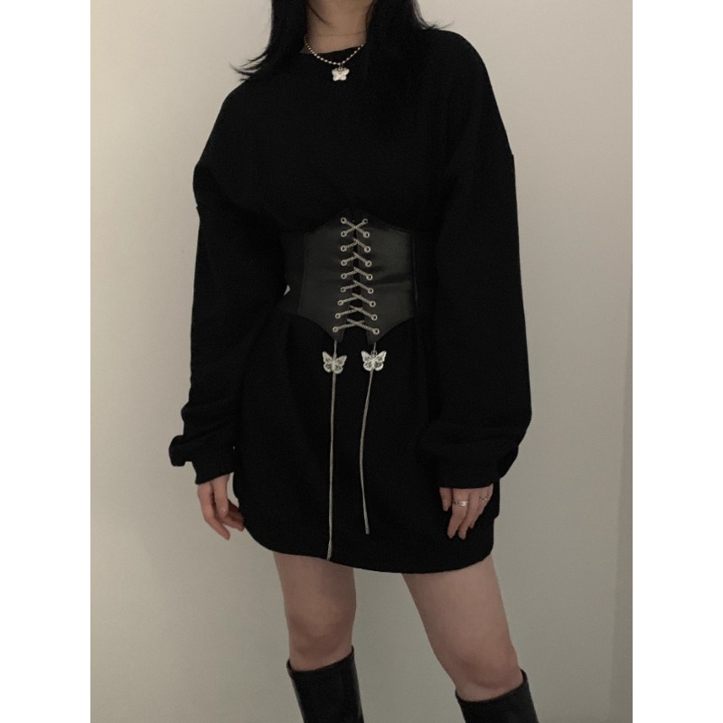 Cintura larga decorativa borboleta para mulheres 2025 novo cinto de vestido de alta qualidade