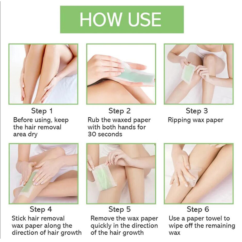 20Pcs Set Professional Hair Removal Wax Strips For Depilation Double Sided Non Woven Depilatory Paper For Leg Body Face