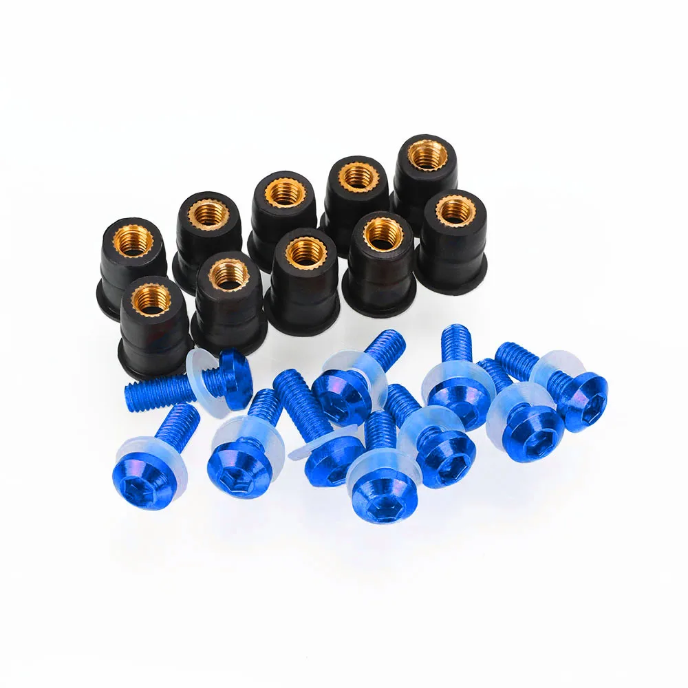 10pcs Windshield Screw Nut Sets Windscreen Bolt Kit for Yamaha YZF R1 R6 FZS 1000 YZF-R1 YZF R6 R3 R1 R7 YZFR6 YZFR3 YZFR1 YZFR7
