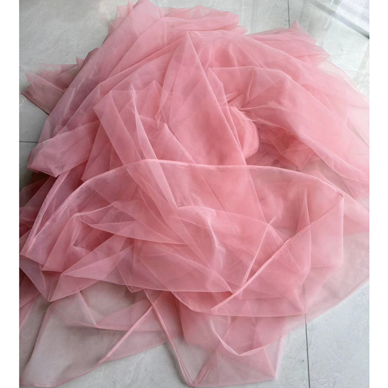 Pink Blush Soft Tulle Fabrics Decoration Curtain Clothing  Sewing Mesh Gauze Layout Chair Back Yarn Encryption DIY Material