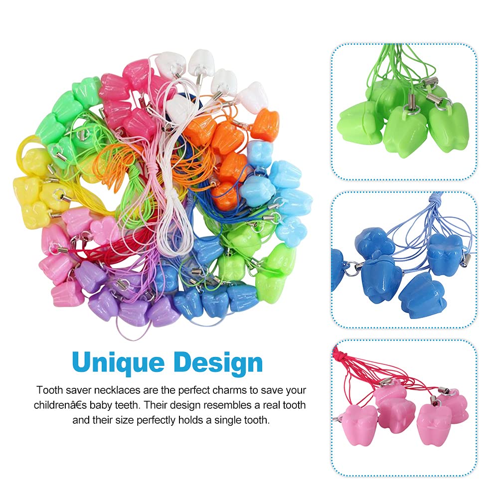 50 Pack Baby Zahn Box Organizer Baby Milch Zahn Fee Box Zahn Lagerung Box mit Halskette Souvenirs Geschenk Zahn Lagerung box