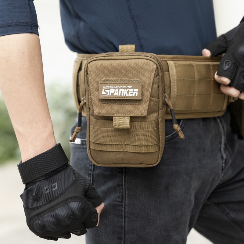 Outstanding Tactical Outdoor Waist Bag for Men Mobile Phone Storage Molle Sub-Kit Hanging Bag Multi-Functional Small Hanging Bag