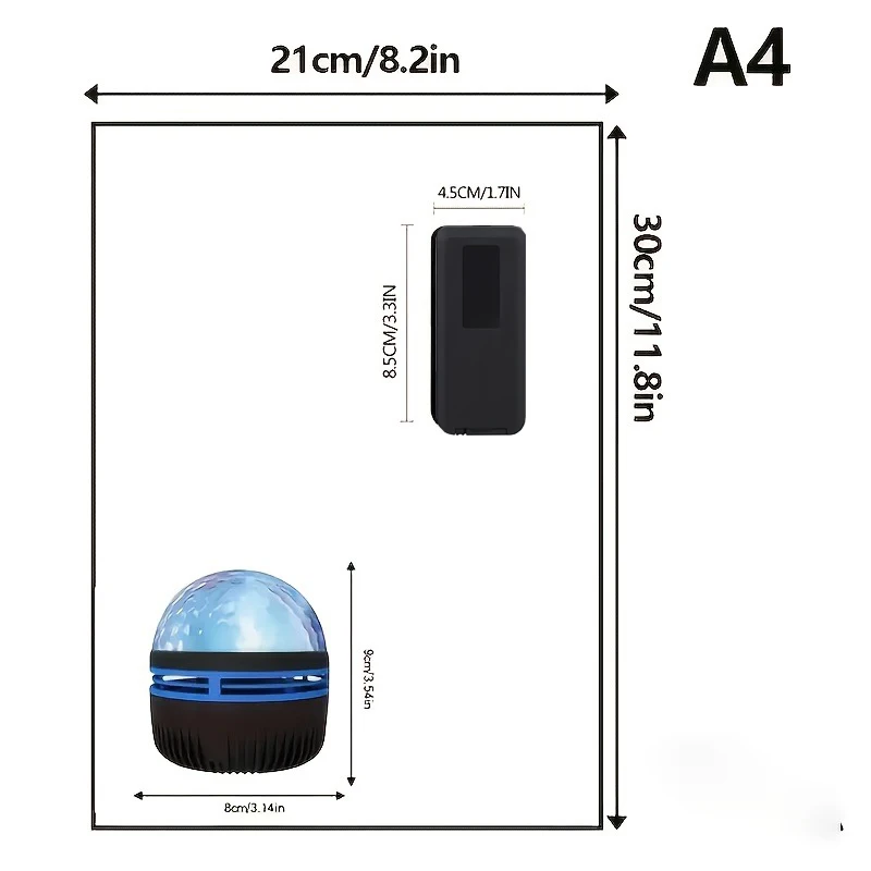 1 szt. LED Galaxy Star projektor świetlny, zasilany przez USB, fala tętnienia wody, zdalnie sterowana lampka nocna do sypialni, na imprezę, kino domowe