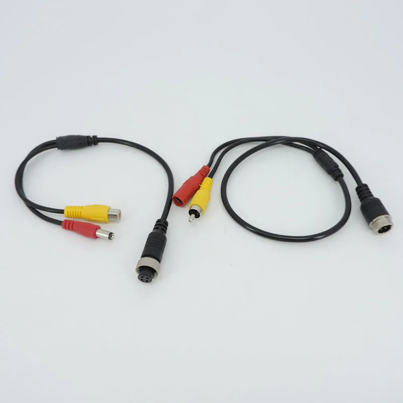 M12 航空ヘッド 4Pin オスメス DC プラグ RCA コネクタデュアルカプラーオスメス延長ケーブル