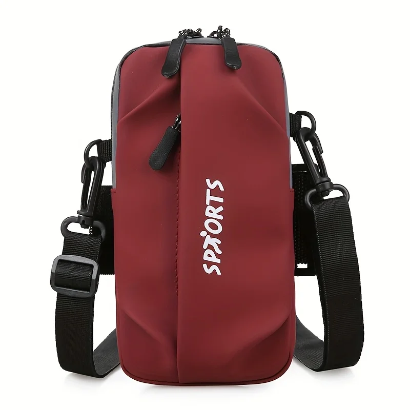 Bolsa de braço para telefone de corrida, bolsa crossbody de ombro único, bolsa de pulso, fitness, esportes, equipamento de viagem, bolsa de braço para telefone