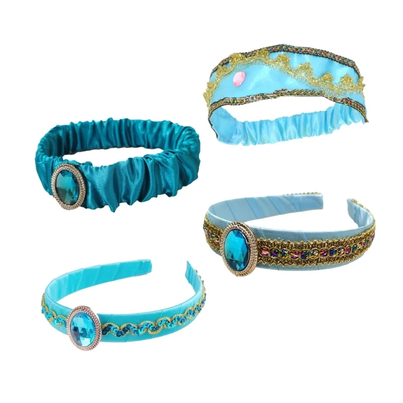 Diademas jazmín para niñas con tocados cristal grandes, diademas árabes princesa, diademas princesa árabe, tocado