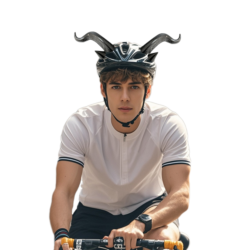 Creative Personality Motorcycle Electric Helmet Decoration Devil's Horns Motorbike Helmet Accessories Stickers Cosplay Styling