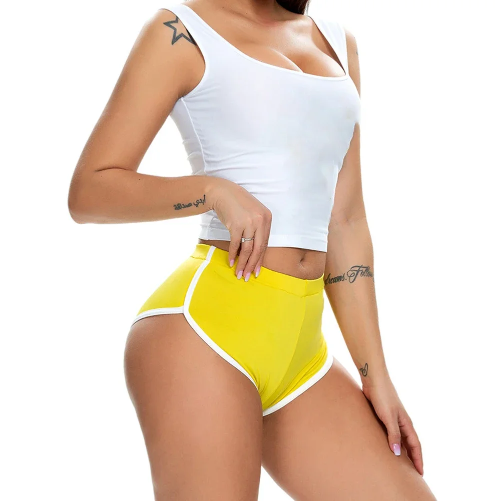 Calções femininos verão casual solto yoga esporte ginásio fitness treino calças quentes push up treinamento collants bolso curto roupas femininas