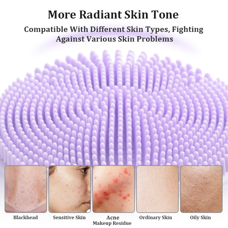 Cepillo de limpieza Facial sónico resistente al agua para hombres y mujeres, cepillo limpiador Facial eléctrico exfoliante recargable