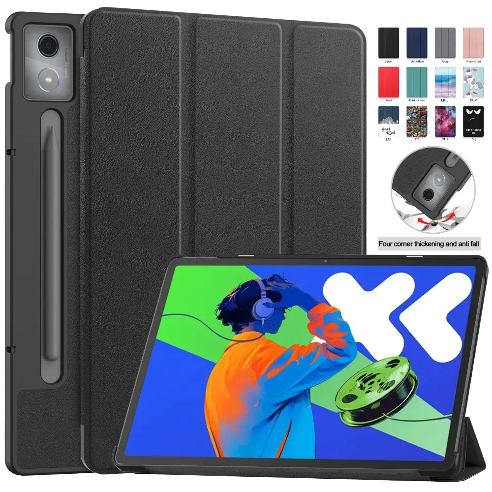 Para Xiaoxin Pad Pro 12,7 2025 soporte triple plegable funda para tableta inteligente para Lenovo XiaoxinPad Xiaoxin Pad Pro 12,7 2025 funda