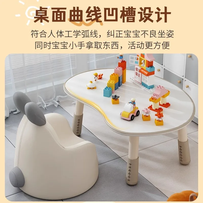 Children's Baby Learning Table, Baby Table, Adjustable Reading Area, Kindergarten Early Education Table