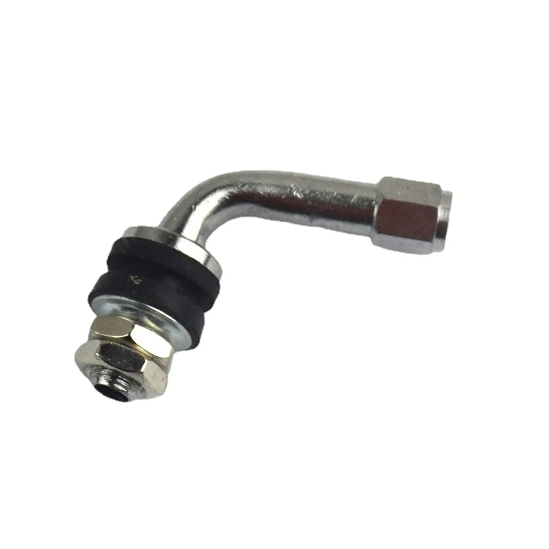 Clearance_2 Piezas Vástagos de válvula de vacío para neumáticos de ruedas de automóviles y motocicletas con ángulo de 90/45 grados Perno de extensión de neumáticos Accesorios para motocicletas_Continu