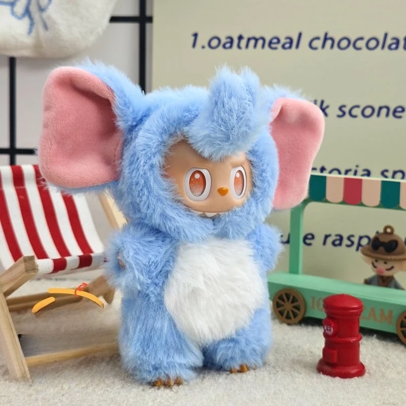 Одежда для Labubu, милое платье-кукла 17 см, плюшевый комплект, комплект животных, милая модная одежда со слоном, плюшевый комплект с животными, крутой комплект