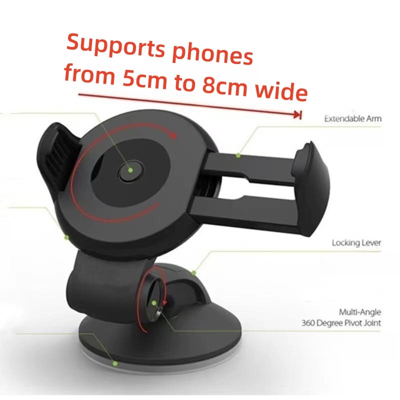Support de téléphone portable universel pour voiture, support de téléphone dans la voiture, support de cellule de pare-brise, support de smartphone