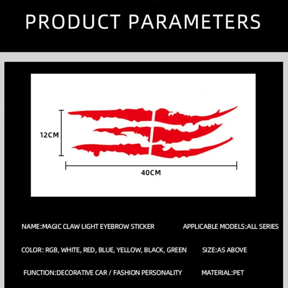 Laser Motorcycle Car Sticker Universal Monster Claw Scratched Stripe Decal Marker Reflective Waterproof Moto Decoration