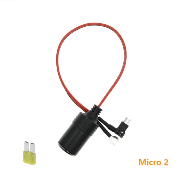 12 V-24 V Auto Zekeringkast Niet-destructieve Installatie Sigarettenaansteker Oplader Kabel Vrouwelijke Socket Plug connector 18AWG 10A