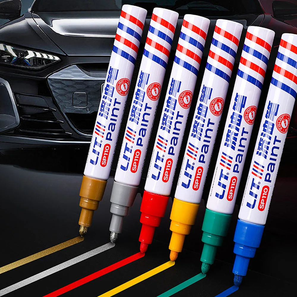 Pluma reparadora de arañazos de pintura de coche, eliminador de arañazos de abrigo, bolígrafo de marca aceitosa de neumáticos, lápiz de pintura impermeable, accesorios para coche