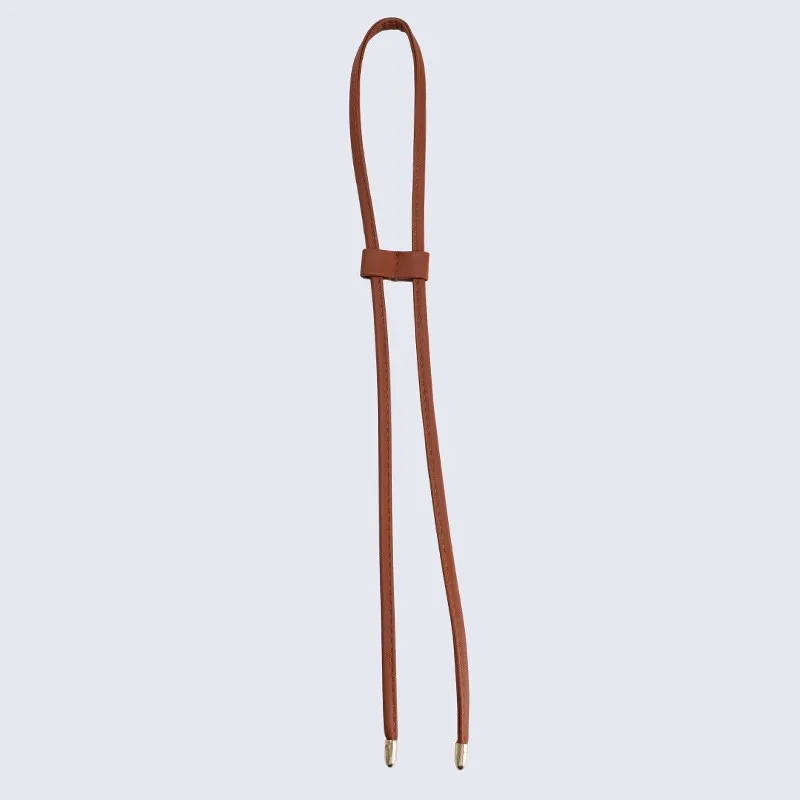 1Pcs PU Leather Drawstring Pull String Detachable Bucket Bag Strap Slide String Keeper Drawstring Backpack Accessories