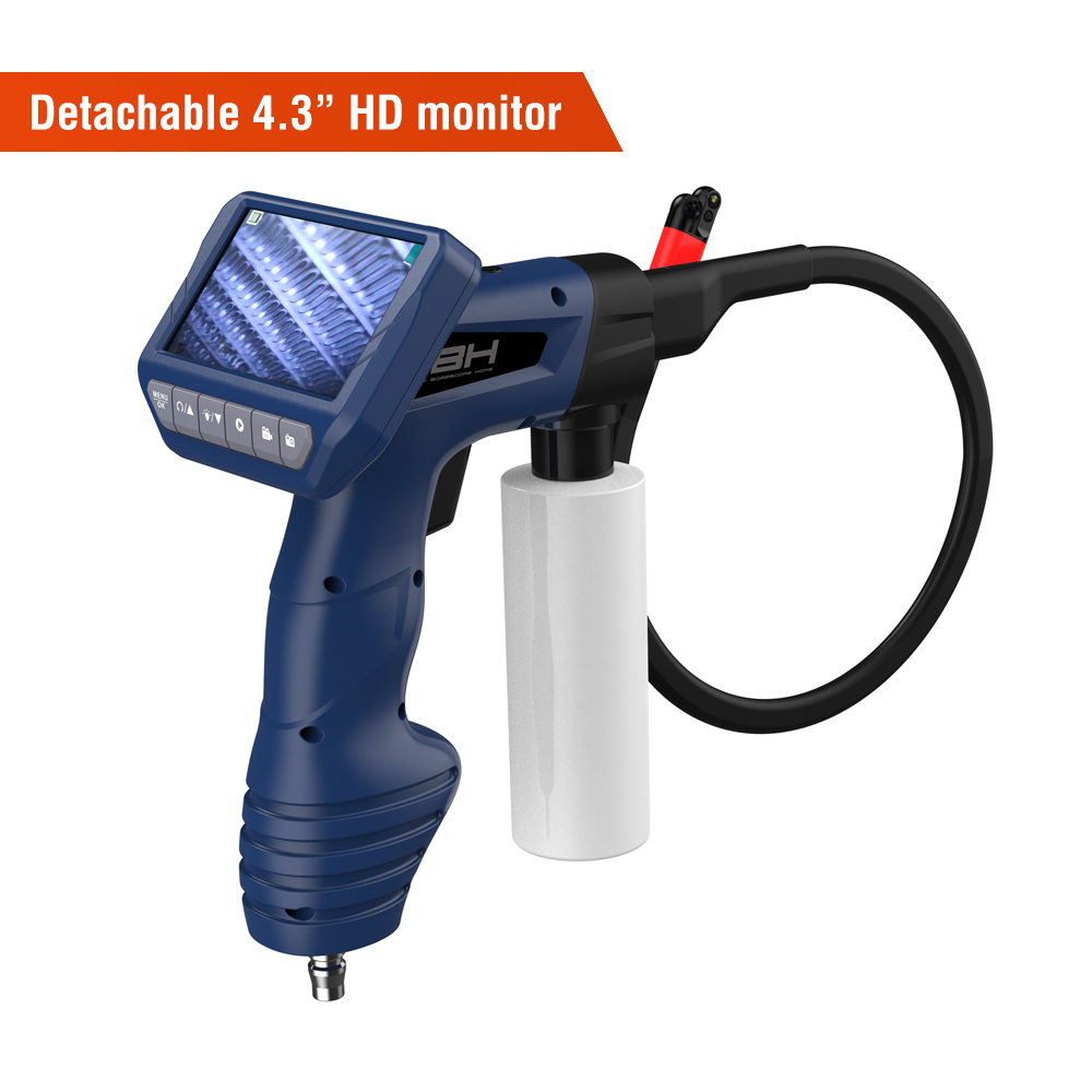 Limpeza de alta pressão, boroscópio, ar condicionado de carro, mangueira de água qbh com câmera, ferramenta de limpeza a/c, pistola de lavagem visual