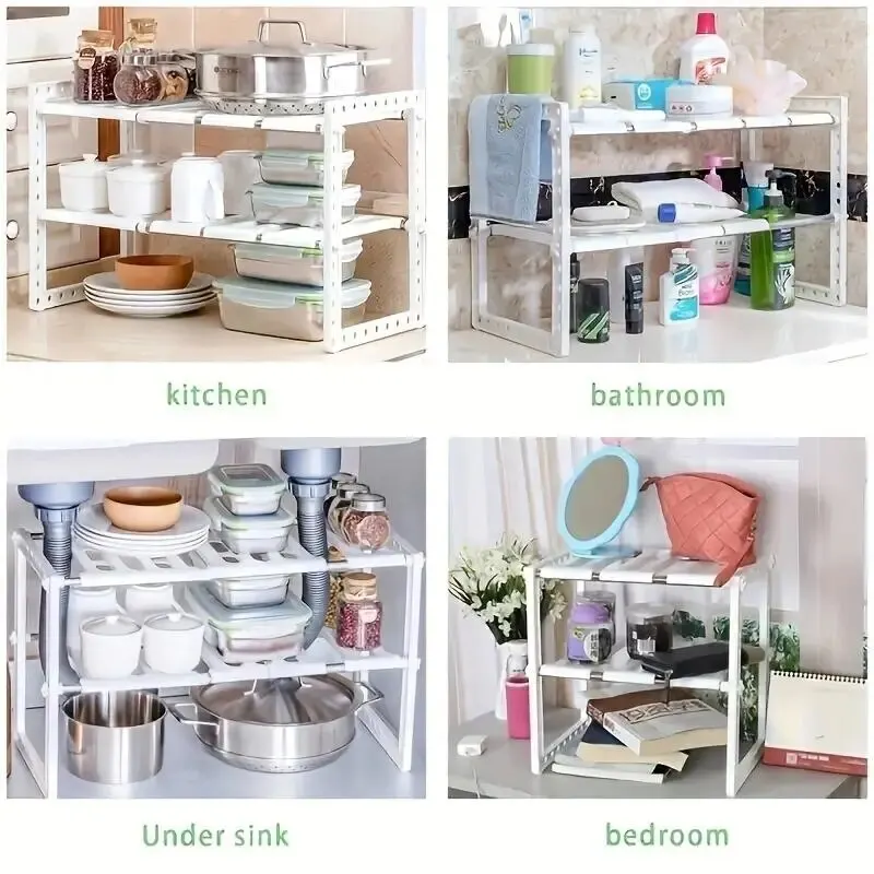 Schrank-Organizer-Regale, stapelbare Küchenthekenregale, Schrank-Organizer und Aufbewahrung, Speisekammer-Organizer