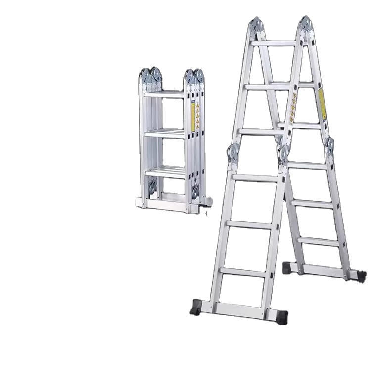 Escalera telescópica de aluminio 4 en 1, escalón Convertible/extensión/escalera/cafátano, escaleras plegables portátiles de alta resistencia de 330 libras para el hogar