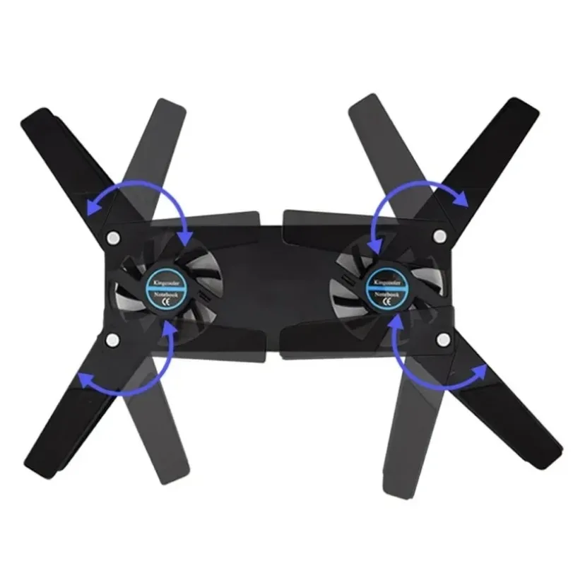 Air-cooling Laptop Cooler Bracket USB Powered Cooling Dock Laptop Cooling Pad 2 Fan for Notepad Universal 7 15" 1 Notebook Stand