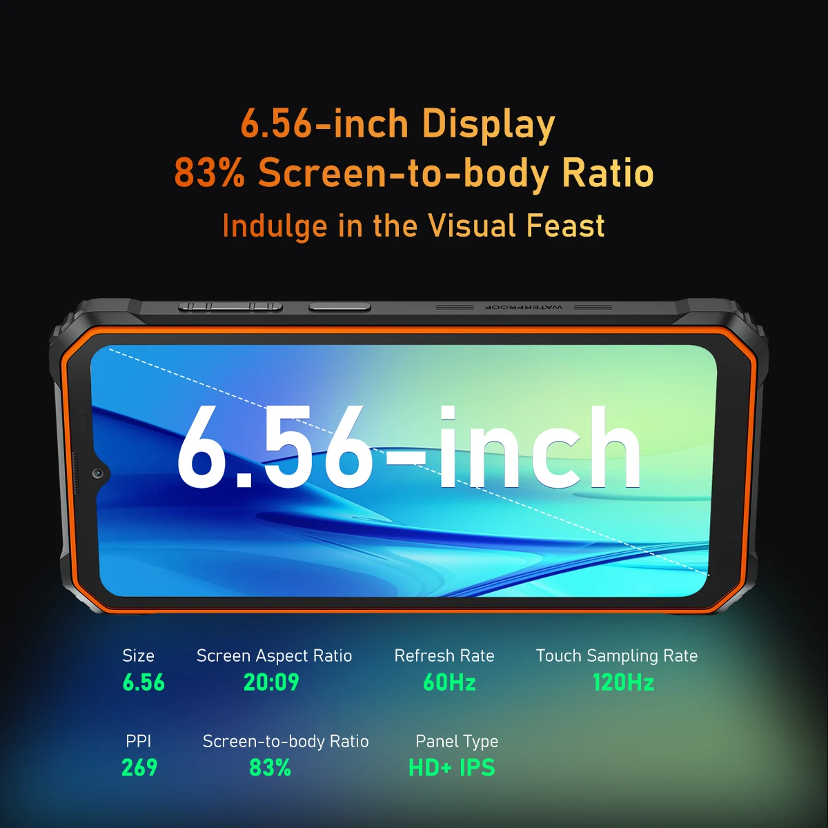 Blackview bv6200 pro telefone robusto android 13 6.56 ''helio p35, 4gb + 128gb smartphone 13000mah com 18w carga rápida nfc telefone celular