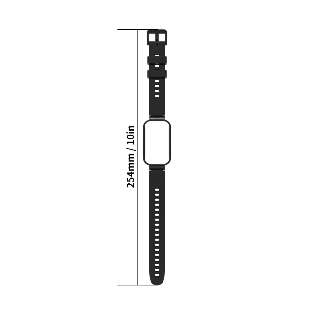 PC Case + สายรัดซิลิโคนอ่อนนุ่มสําหรับ Redmi Band 2 สมาร์ท Watchband สายรัดข้อมือกีฬาสร้อยข้อมือสําหรับ Xiaomi Band 8 Active เข็มขัด