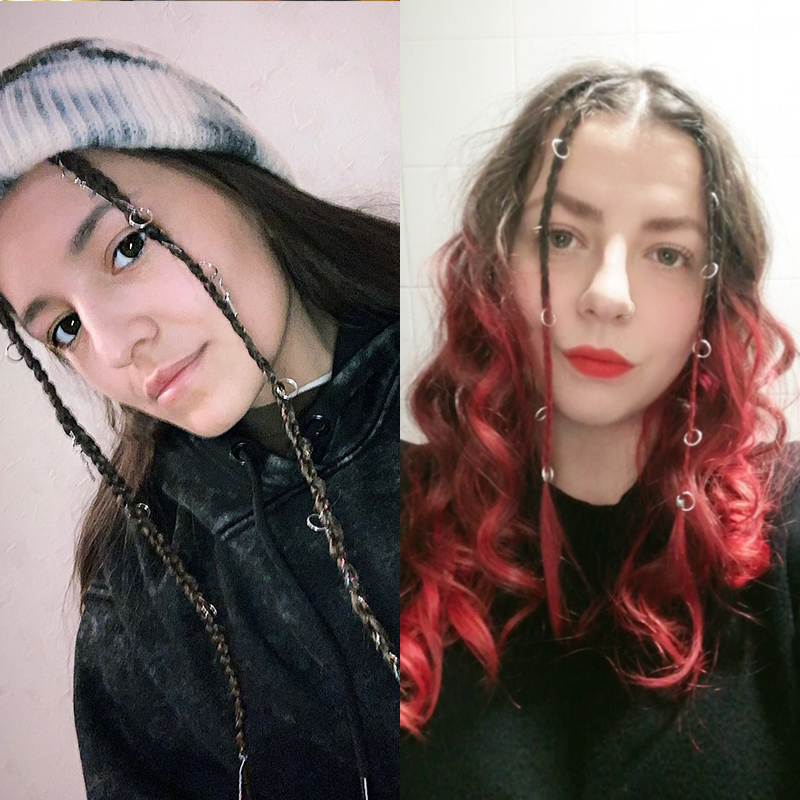 5-50 unids/lote mezcla de colores dijes trenza de pelo Dread Dreadlock cuentas Clips puños anillos joyería rastas cierres accesorios anillos para el cabello