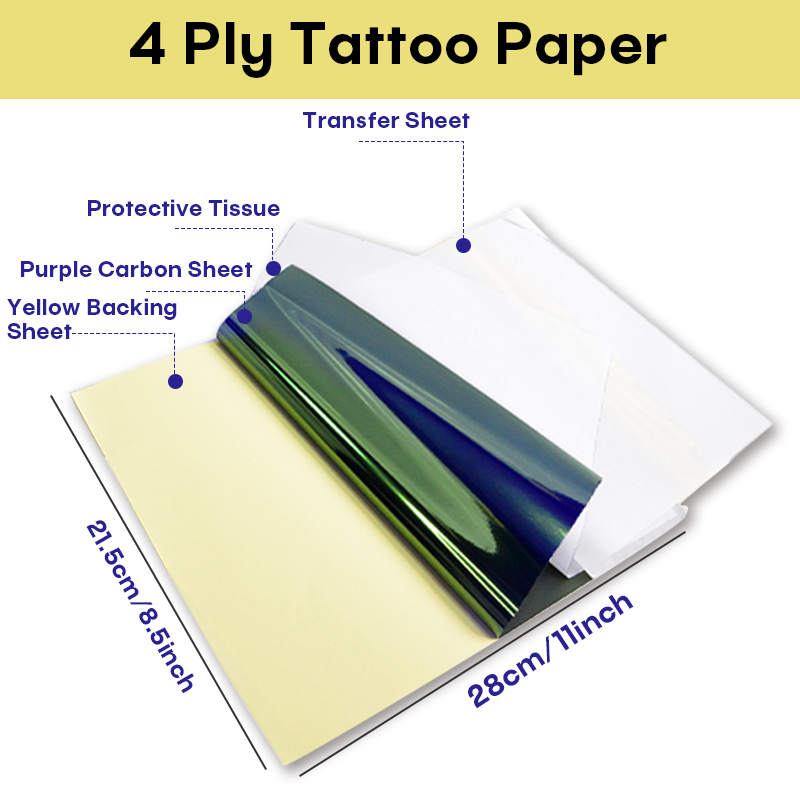 10/30/50/100 Stück POSEIDON Tattoo Transferpapier Tattoo Schablone Papier Kopierpapier Thermopapier für Tattoo Transfermaschine