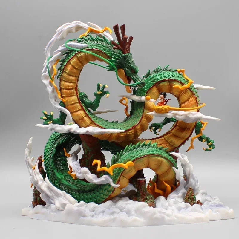 24 cm Dragon Ball Anime Figur Shenron Figur Goku Und Shenron Figur Modell Pvc Statue Puppe Sammlung Zimmer Spielzeug Geschenke
