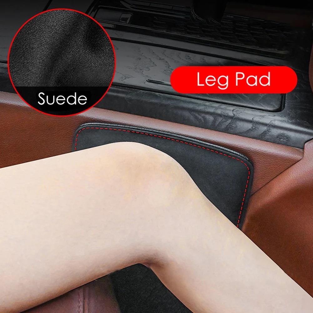 Komfortable Wildleder Auto Kissen Auto Knie Pad Auto Kissen Elastische Memory Foam Bein Pad Kopfstütze Im Auto Zubehör