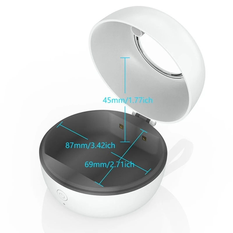 Tragbare Nippel-Sterilisator-Halter-Aufbewahrungsbox, UVC-Licht, Schnuller, Desinfektionsmittel, Reinigungsbox, USB C, wiederaufladbar, für Eltern, Babys