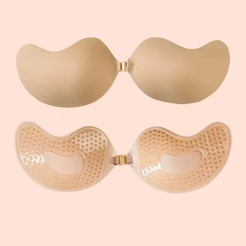 Sujetador de elevación adhesivo Invisible de 1 pieza, sujetador anticonvexo de realce sin tirantes y sin costuras, accesorios de lencería y ropa interior para mujer