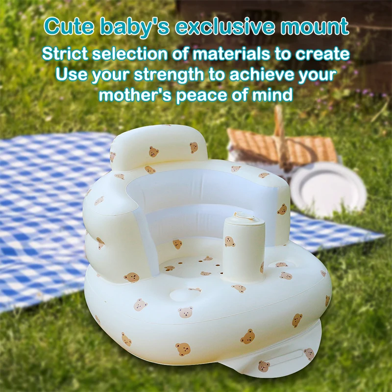 Nadmuchiwana sofa dla dzieci Przenośna składana sofa dla dzieci Wielofunkcyjne siedzisko z PVC Ćwicz siedzenie Stołek do kąpieli Krzesła do kąpieli dla dzieci