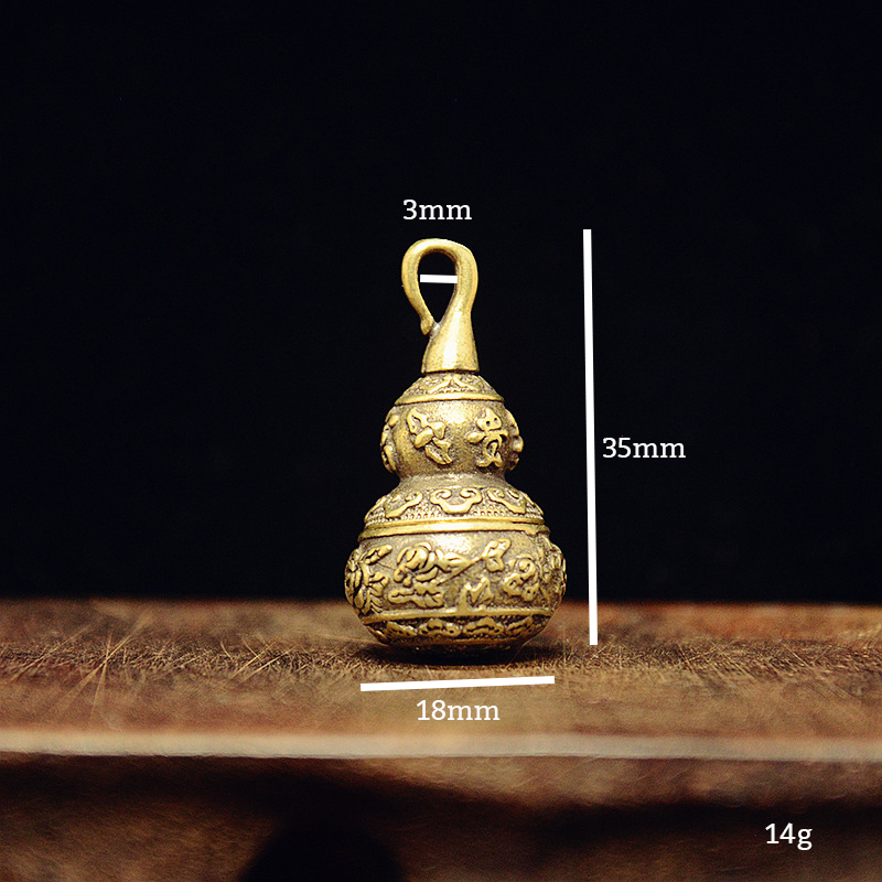 MINI Secret stash ซ่อนปลอดภัย diversion เครื่องประดับ kotak obat ทองเหลือง gourd เครื่องประดับพวงกุญแจสะดวก Pocket pill BOX