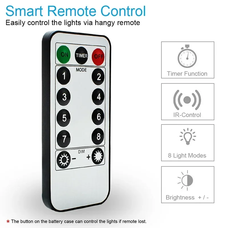 1M 2M 3M 5M 10M Copper Wire LED String Fairy Lights Holiday Battery-operated Garland for Christmas Tree Wedding Party Decoration