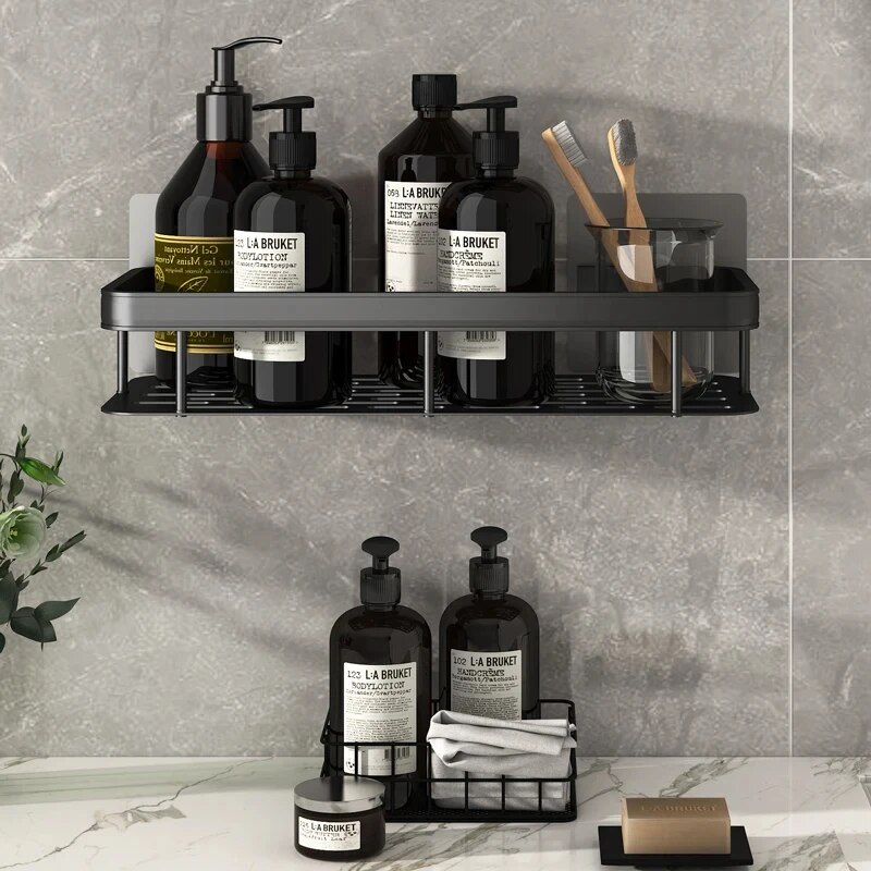 Badkamer Plank Make-up Organizer Shampoo Rek Douche Plank Badkamer Accessoires Geen Boor Wandplank