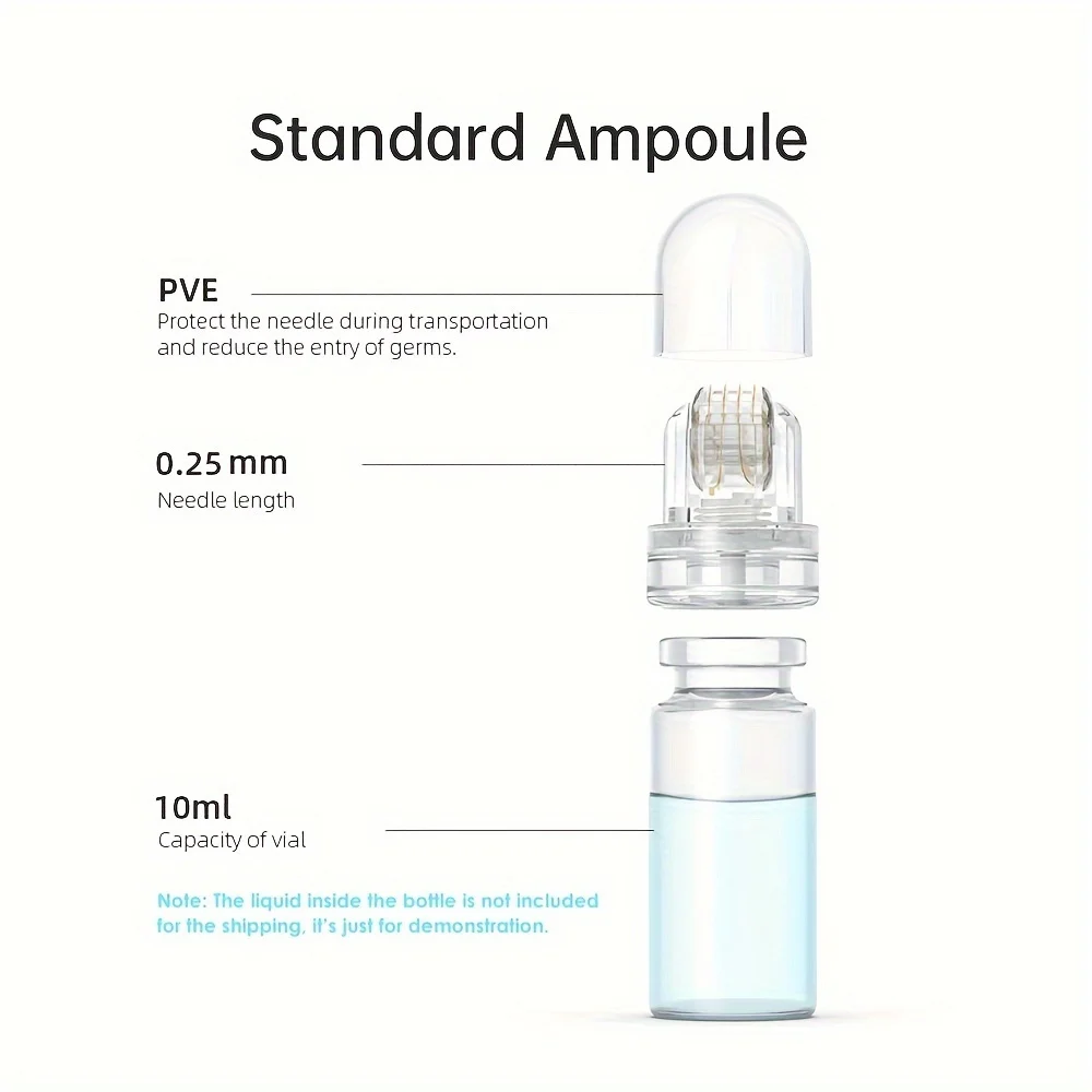 Wateroplosbare titanium 64-naalden roller zonder vloeibare huidverzorgingstool voor gezicht, haar