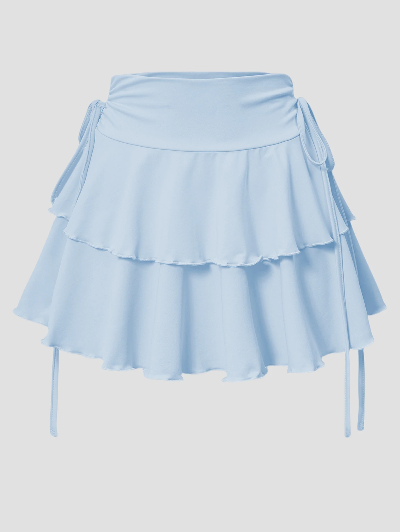 2025 nueva falda de Color sólido para mujer moda de verano al aire libre versátil cintura alta Slim Fit Falda corta de cintura elástica productos en Stock