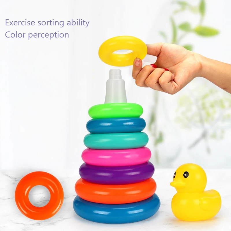 Động Vật Rainbow Xếp Chồng Vòng Tháp Stapelring Trẻ Em Montessoris Đồ Chơi Giáo Dục Sớm Giảng Gỗ Cho Bé Quà Tặng Đồ Chơi Xếp Chồng
