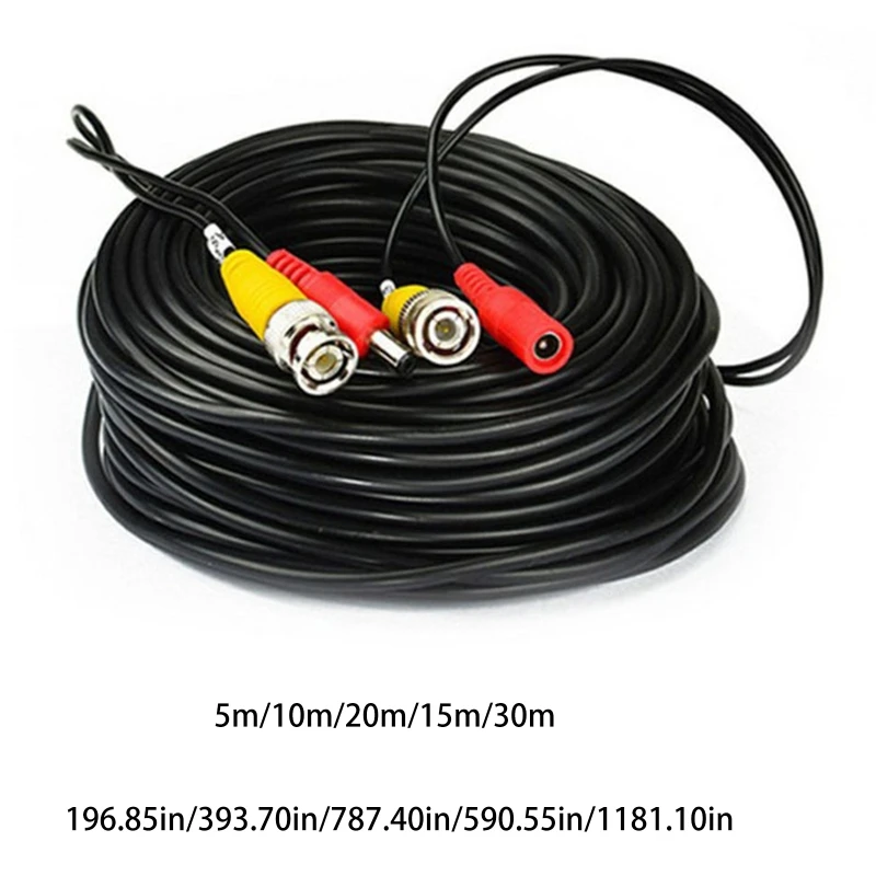5-50M BNC + DC コネクタ 2 in 1 BNC CCTV 屋外ケーブル同軸ビデオ電源 AHD カメラ DVR システムセキュリティ監視カメラ用