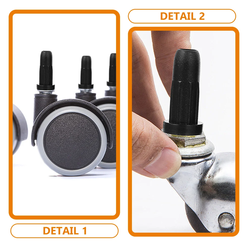 12pcs Stool Swivel Caster Protector Stool Swivel Caster Protector Wheel Stopper Case