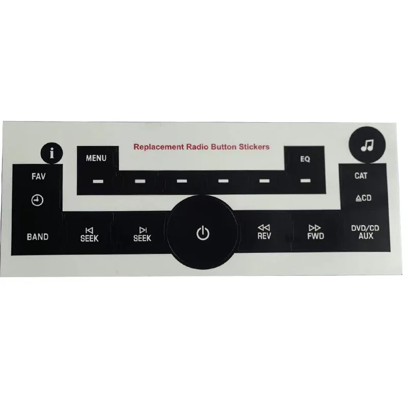ภายในรถรถปุ่มซ่อมสติกเกอร์ปุ่ม AC Central Control สติกเกอร์ CD วิทยุปุ่มซ่อมรถสติกเกอร์