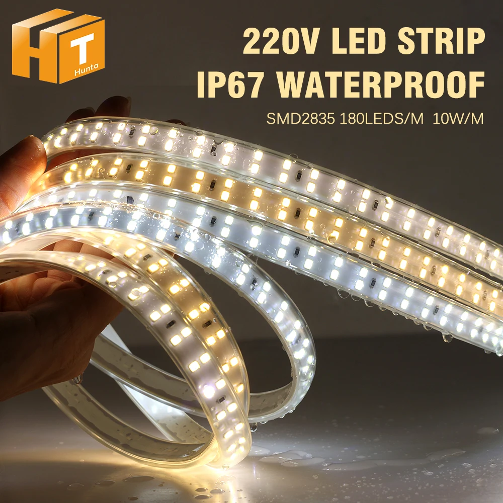 220V Dây Đèn LED 2835 An Toàn Cao Độ Sáng Cao 120 Đèn LED/M Linh Hoạt Đèn Led Ngoài Trời Chống Thấm Nước Dây Đèn LED ánh Sáng.