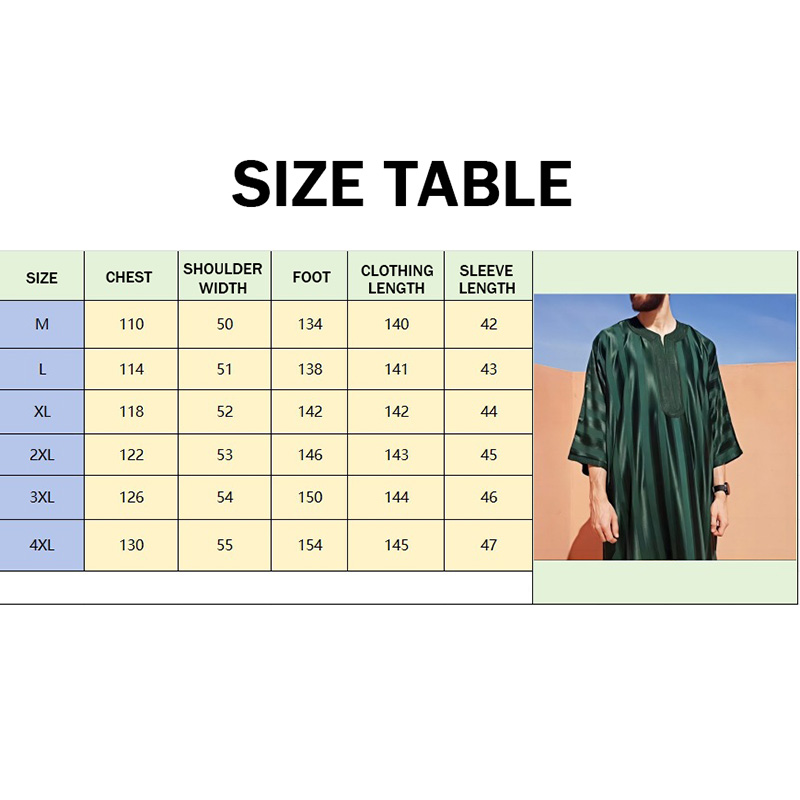 男性用ダークグリーンのゆったりとしたドレス,中年刺繍ドレス,カジュアルなイスラム教徒の服,フリンジ付き,2024