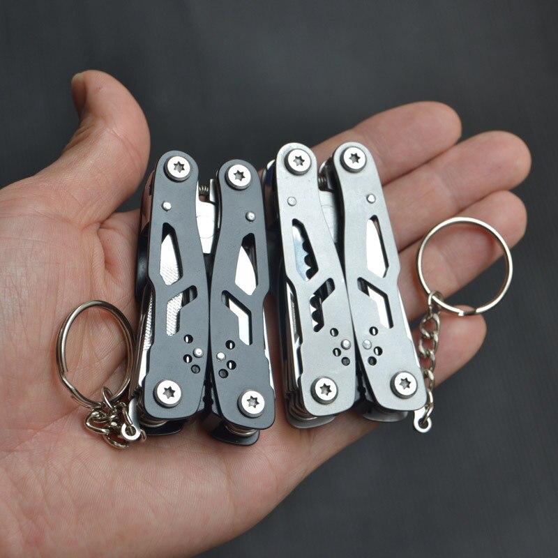 Pinza per coltello tascabile multifunzionale in acciaio inossidabile per esterni pieghevole mini strumento di salvataggio di sopravvivenza multiuso compatto portatile