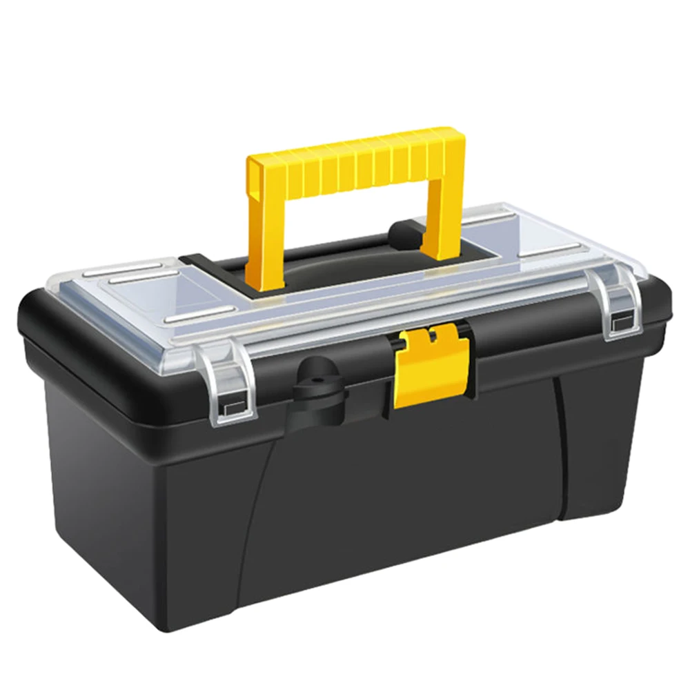 12 Inch Hardware Toolbox Electrical Maintenance Tool Storage Box Plastic Suitcase Electrician Carpenter Drill Storage Case